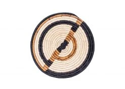 KAZI Small Geo + Banana Bark Woven Wall Plate