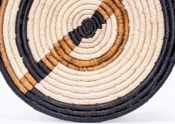 KAZI Small Geo + Banana Bark Woven Wall Plate