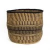KAZI Extra Large Checkered Black Grass Planter Home Goods