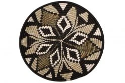 KAZI Large Black Tilda Plate Woven Wall Plate