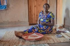 KAZI Large Black Tilda Plate Woven Wall Plate