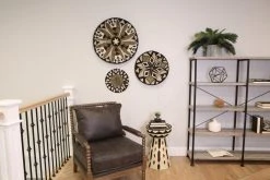 KAZI Large Black Tilda Plate Woven Wall Plate