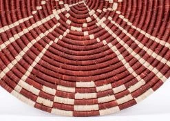 KAZI Home Goods Large Burgundy Sanaa Woven Wall Plate