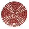 KAZI Home Goods Large Burgundy Sanaa Woven Wall Plate