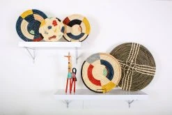 KAZI Home Goods Large Cocoa Sanaa Woven Wall Plate