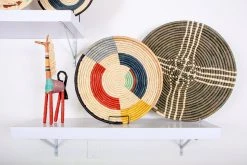 KAZI Home Goods Large Cocoa Sanaa Woven Wall Plate