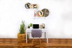 KAZI Home Goods Large Cocoa Sanaa Woven Wall Plate