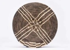 KAZI Home Goods Large Cocoa Sanaa Woven Wall Plate
