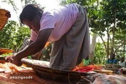 KAZI Large Forest Green + Burgundy Tabia Woven Wall Plate Home Goods