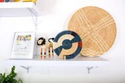 KAZI Large Tan Sanaa Woven Wall Plate Home Goods