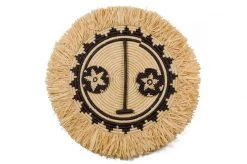 KAZI Home Goods Fringed Sun Mask Wall Art Disc
