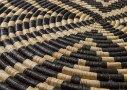 KAZI Black + Natural Geo Wall Basket