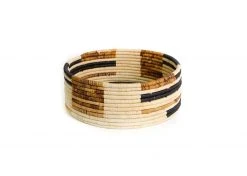 KAZI Home Goods Banana Bark Blocked Catch All Basket