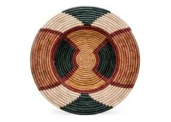 KAZI Home Goods Extra Large Forest Green + Burgundy Tabia Wall Plate