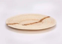 KAZI Staff Favorites Jumbo Banana Leaf Stripe Wall Plate