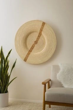 KAZI Staff Favorites Jumbo Banana Leaf Stripe Wall Plate