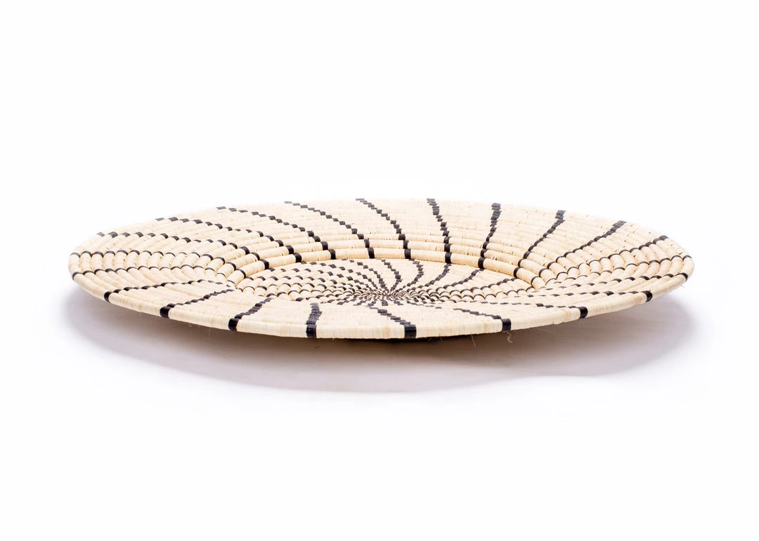 KAZI Jumbo Black Shujaa Woven Wall Plate Home Goods 5 KAZI Jumbo Black Shujaa Woven Wall Plate Home Goods