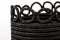 KAZI Small Black Hooped Planter 11 KAZI Small Black Hooped Planter