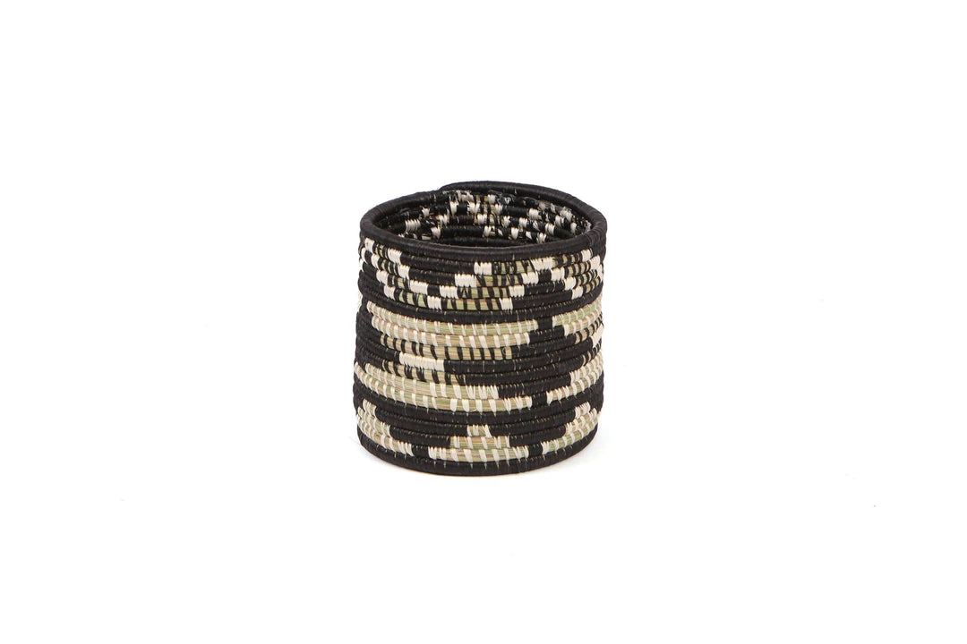 KAZI Small Black Patterned Planter Home Goods 3 KAZI Small Black Patterned Planter Home Goods