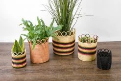 KAZI Home Goods Small Mod Rainbow Hooped Planter