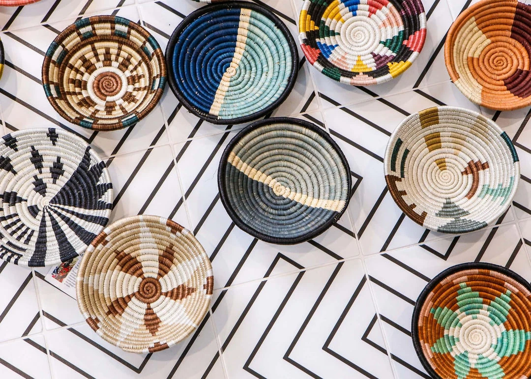 KAZI Small Amber Msanii Round Basket 4 KAZI Small Amber Msanii Round Basket