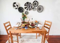 KAZI Small Black + White Fani Round Basket Home Goods 10 KAZI Small Black + White Fani Round Basket Home Goods