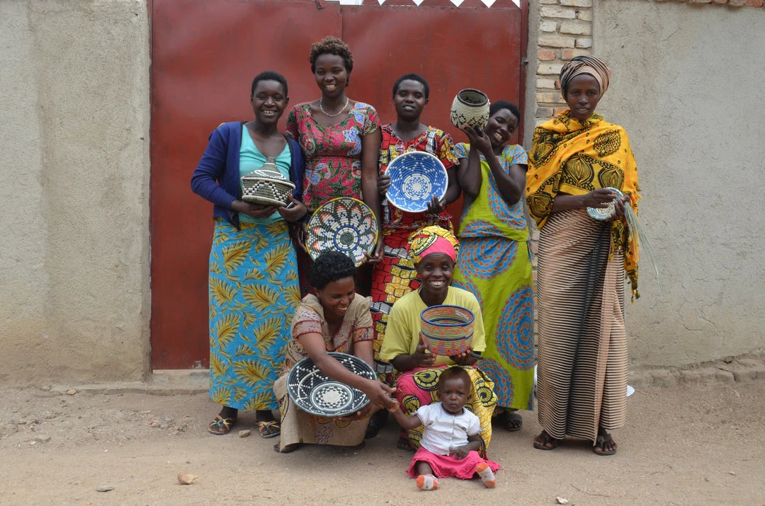 KAZI Home Goods Small Blossom Mnara Round Basket 7 KAZI Home Goods Small Blossom Mnara Round Basket