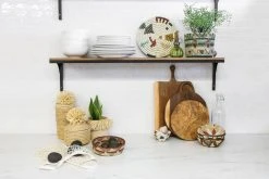 KAZI Home Goods Small Cocoa + Gray Jadi Round Basket