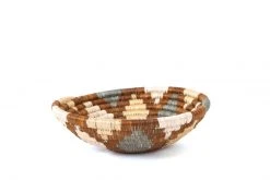 KAZI Home Goods Small Cocoa + Gray Jadi Round Basket