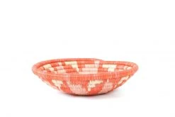 KAZI Small Coral Virunga Round Basket Home Goods