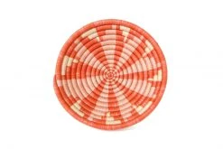 KAZI Small Coral Virunga Round Basket Home Goods