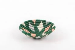 KAZI Small Metallic Floret Jadi Round Basket Home Goods