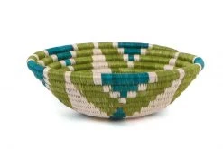 KAZI Small Pastel Green Round Basket Home Goods