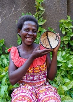 KAZI Home Goods Small Repulika Brown Round Basket 9 KAZI Home Goods Small Repulika Brown Round Basket