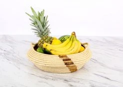 KAZI Home Goods Banana Striped Storage Basket