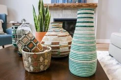 KAZI Bayou Striped Tall Vase Home Goods