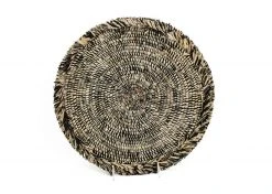 KAZI Home Goods Black Heathered Large Fringed Wall Charger