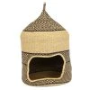 KAZI Pet Accessories Black + Natural Tall Pet Hut 2 KAZI Pet Accessories Black + Natural Tall Pet Hut