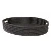 KAZI Black Raffia Oval Tray 2 KAZI Black Raffia Oval Tray