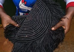 KAZI Home Goods Black Raffia Parade Mobile