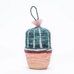 KAZI Fair Trade Cactus Planter Ornament 1