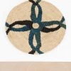 KAZI Home Goods Cool Color Blocked Large Raffia Wall Plate