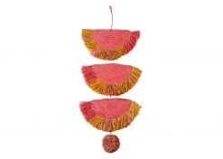 KAZI Home Goods Coral Sunset Raffia Parade Mobile
