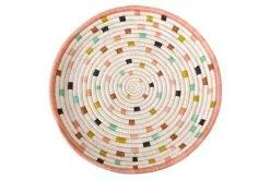 KAZI Dotted Peach Circular Tray Home Goods