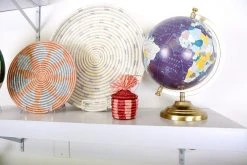 KAZI Home Goods Dotted Silver Decorative Tray