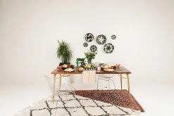 KAZI Extra Large Black + White Kwizera Wall Basket Home Goods