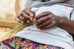 KAZI Fringed Black Coaster Set