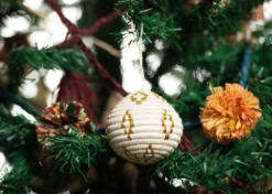 KAZI Globe Ornament - Gold Metallic Fair Trade