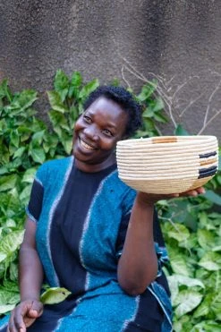 KAZI Home Goods Medium Banana Leaf Kisasa Basket