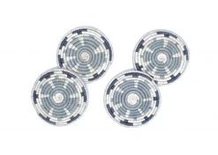 KAZI Metallic Gray Hope Oversized Coaster Set